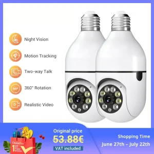 2PC Ease Life APP-Light Bulb Security Cameras