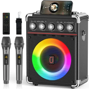 FanFun Portable Speaker Microphones Karaoke Machine